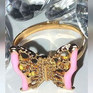 Super cute girls jeweled adjustable ring
